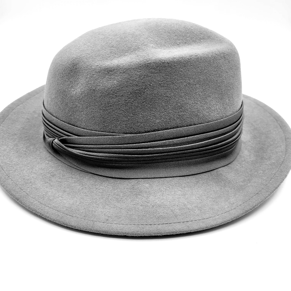 Lancaster Vintage Gray Fedora Womens Wool Felt Hat USA WPL 4384